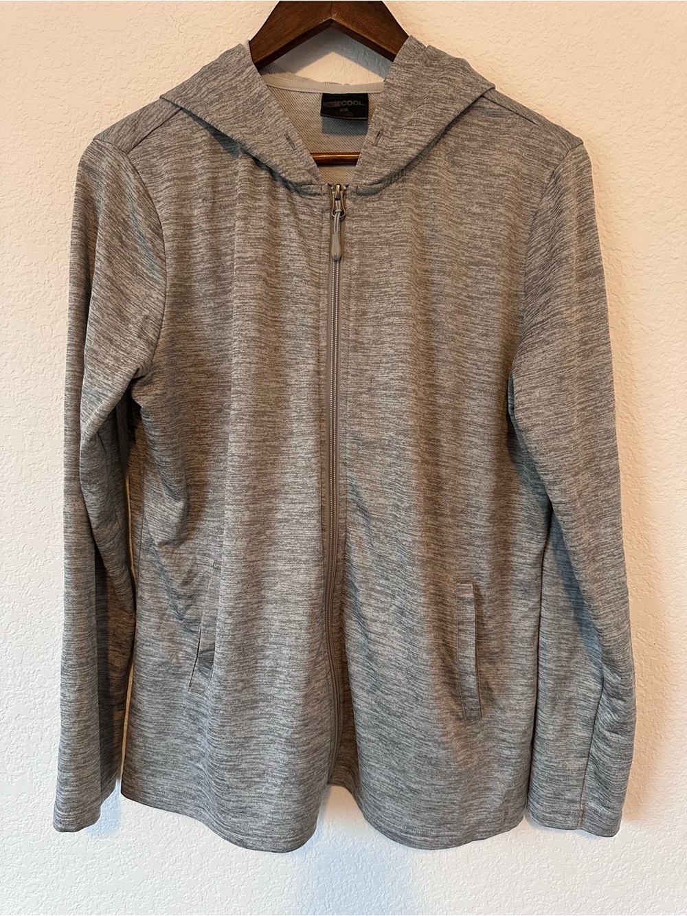 32 Degrees Heather Gray Full-Zip Hooded Jacket